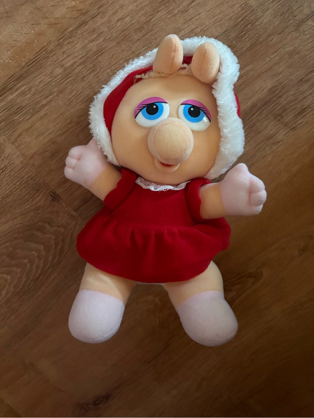 Vintage Pink Miss Piggy in Red Dress - Kids Toys